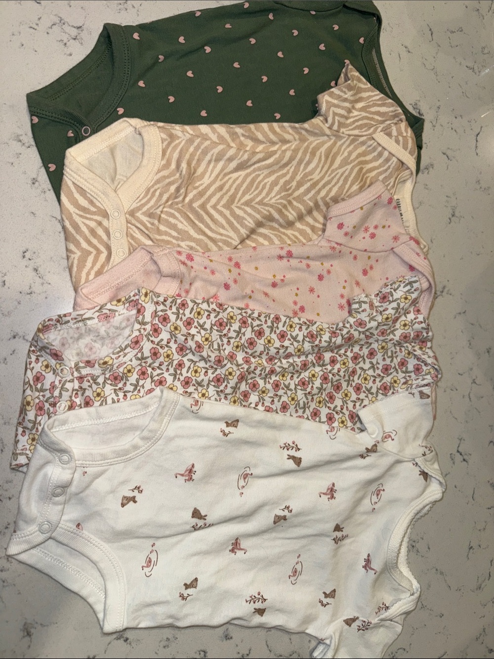 Floral & Neutral Short-Sleeve Baby Bodysuit 5-Pack